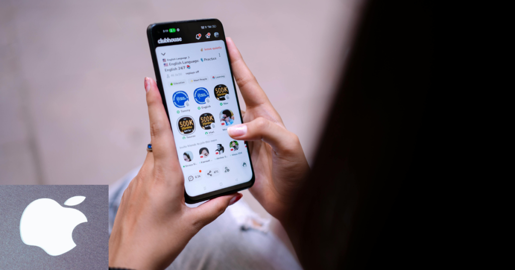 acessando rede social com Iphone