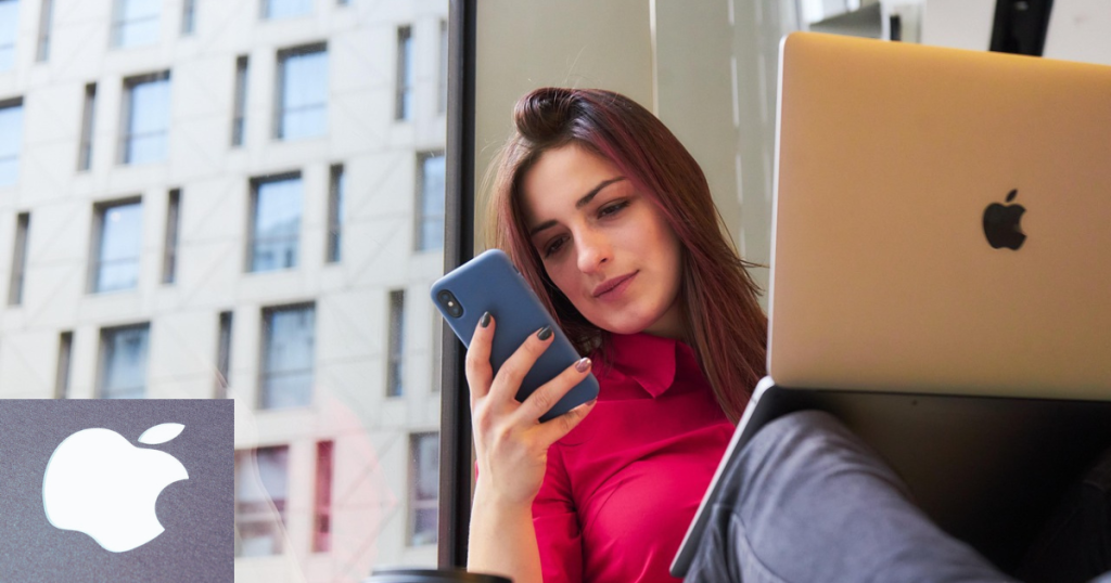 adolescente com Iphone na mão